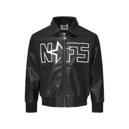 Black Noneofus Leather Jacket