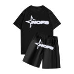 Nofs Summer T Shirt With Short In Black