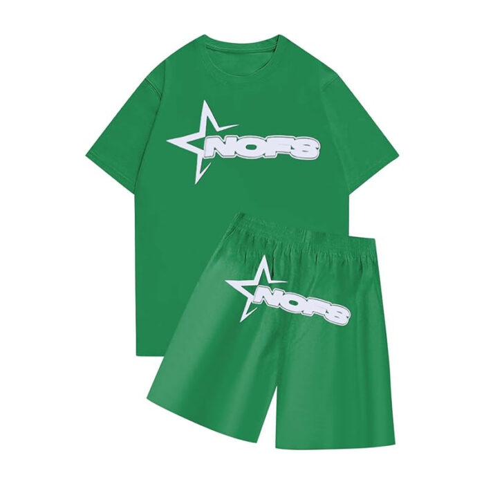 Nofs Short With T shirt Summer Set – Green