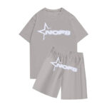 Nofs Short with T shirt Tracksuit – Gray